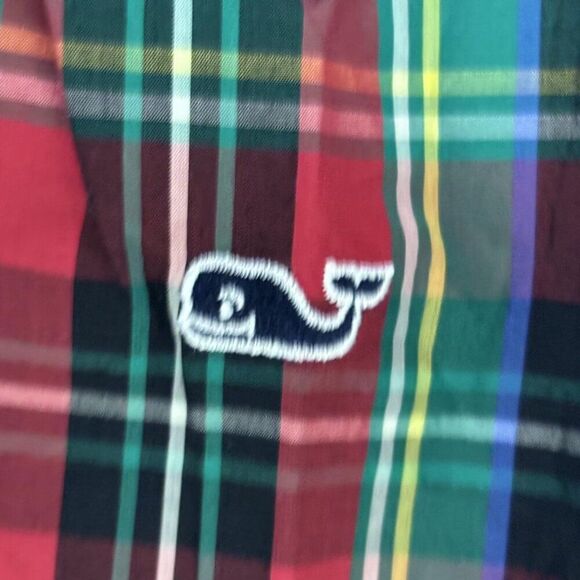 Vineyard Vines Womens Button Up Shirt 12 Multicolor Relaxed Fit Patchwork Plaid - Picture 3 of 10